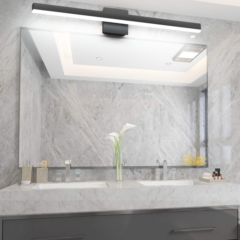 Aipsun 31.5in/26W Modern Black Vanity Light LED Bathroom Vanity Light Fixtures Wall Light for Bathroom (White Light 6000K) - Image 3